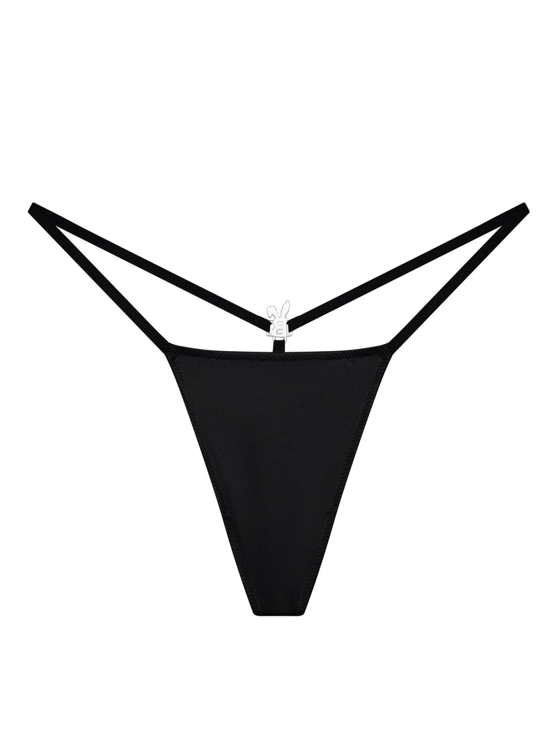 Noir Iced Crystal G-String