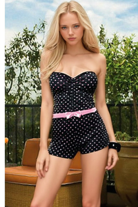 Black Polka Dot Romper